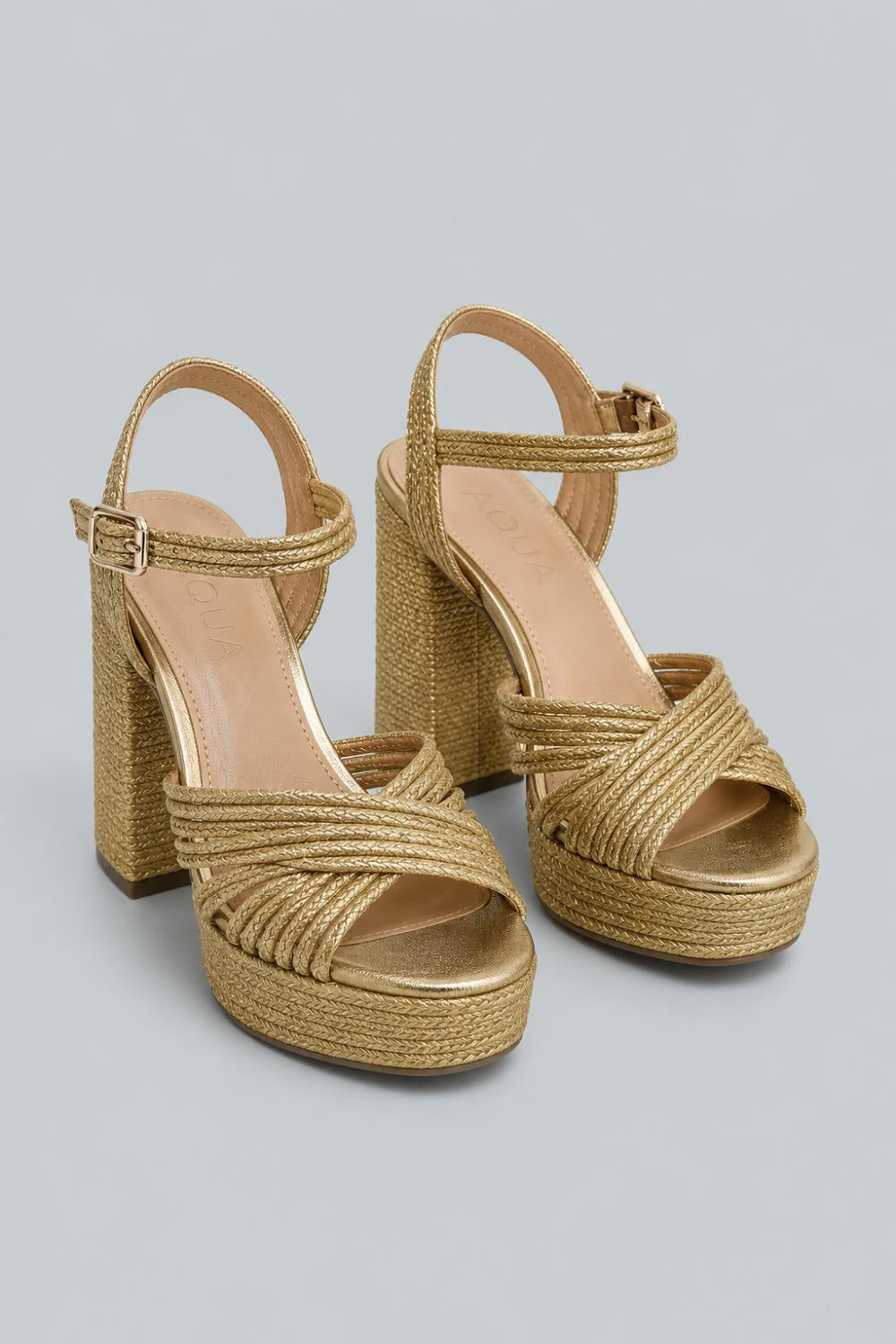Women’s Grace Platform Sandals - Gold Raffia - Sandal