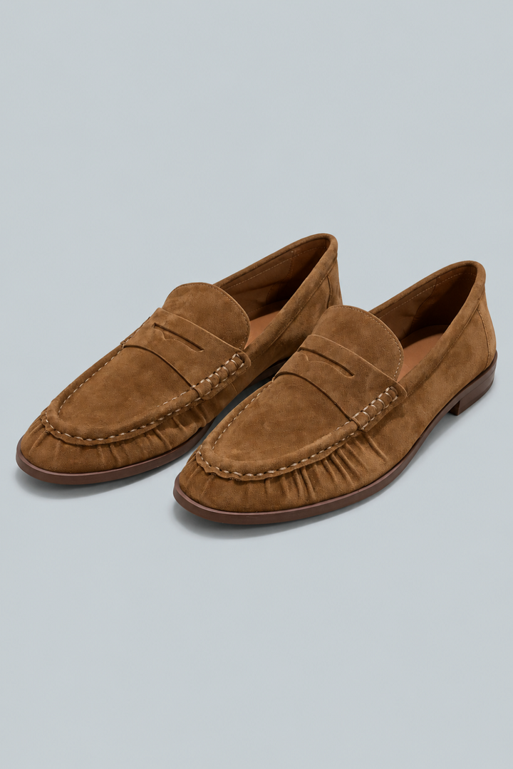 Women’s Hanah Loafer Flats Exclusive - Chestnut Suede - Loafers