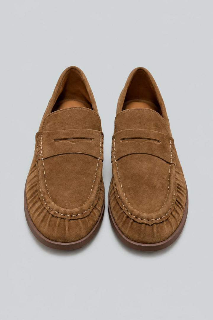 Women’s Hanah Loafer Flats Exclusive - Chestnut Suede - Loafers