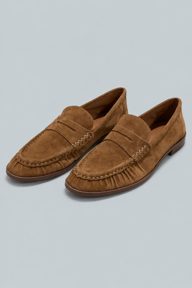 Women’s Hanah Loafer Flats Exclusive - Chestnut Suede - Loafers