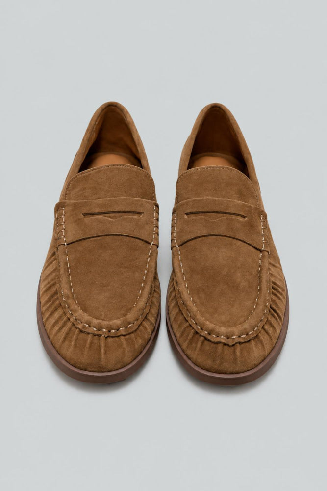 Women’s Hanah Loafer Flats Exclusive - Chestnut Suede - Loafers