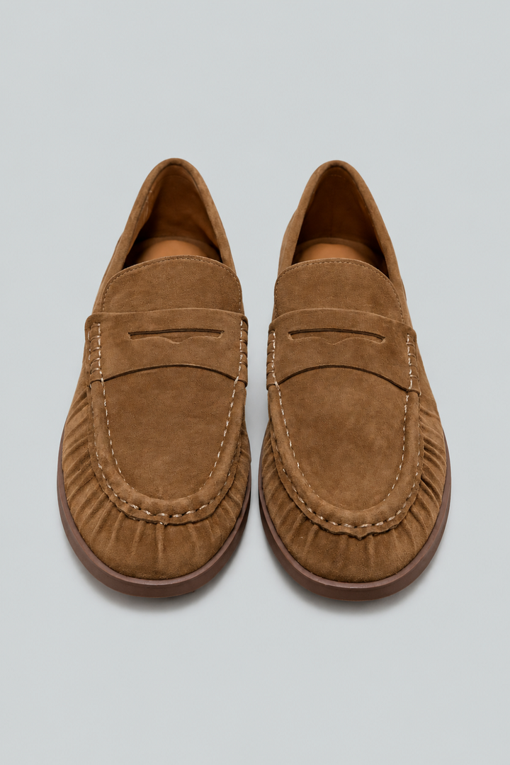 Women’s Hanah Loafer Flats Exclusive - Chestnut Suede - Loafers
