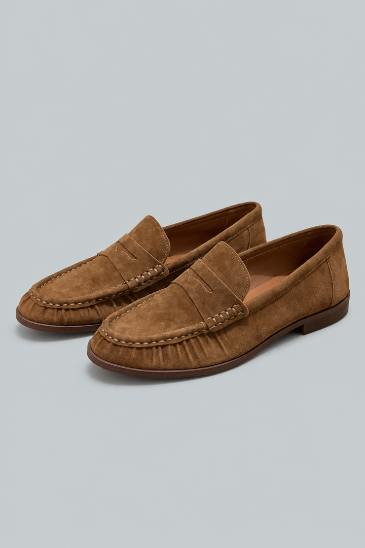 Women’s Hanah Loafer Flats Exclusive - Chestnut Suede - Loafers