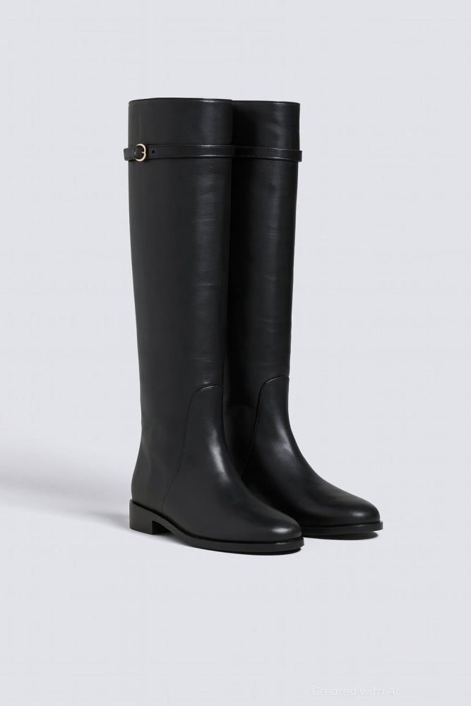 Women’s Harlow Riding Boots - Black - 8 US / 38 EU - Boots