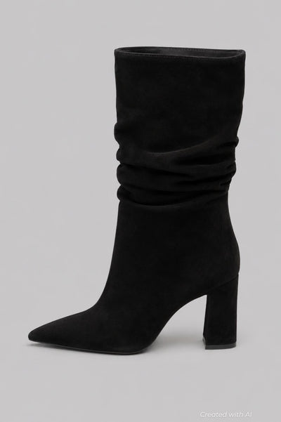 Women’s Harriet Suede Slouch Boots - Preto - 8 - Boots