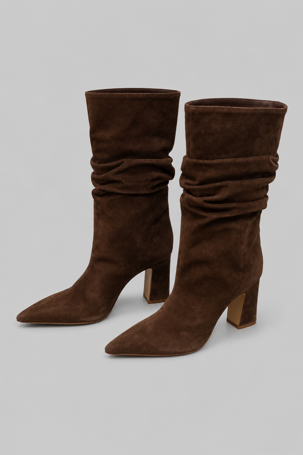 Women’s Harriet Suede Slouch Boots - Root Brown - 8.5 - Boots