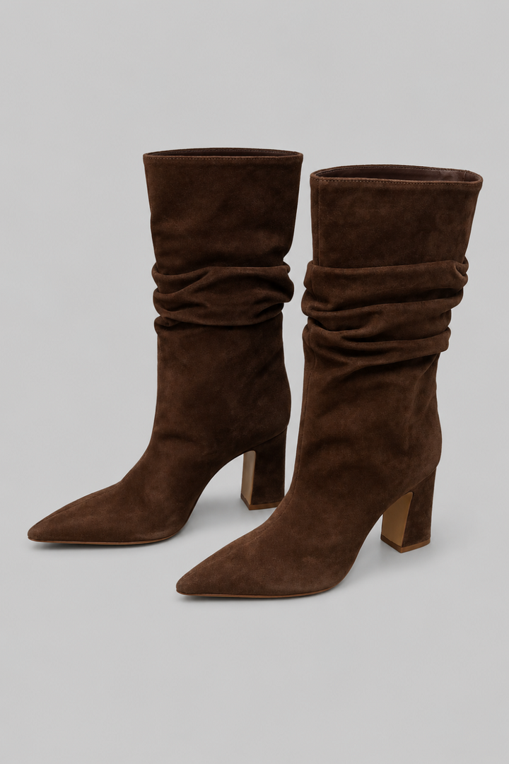 Women’s Harriet Suede Slouch Boots - Root Brown - 8.5 - Boots
