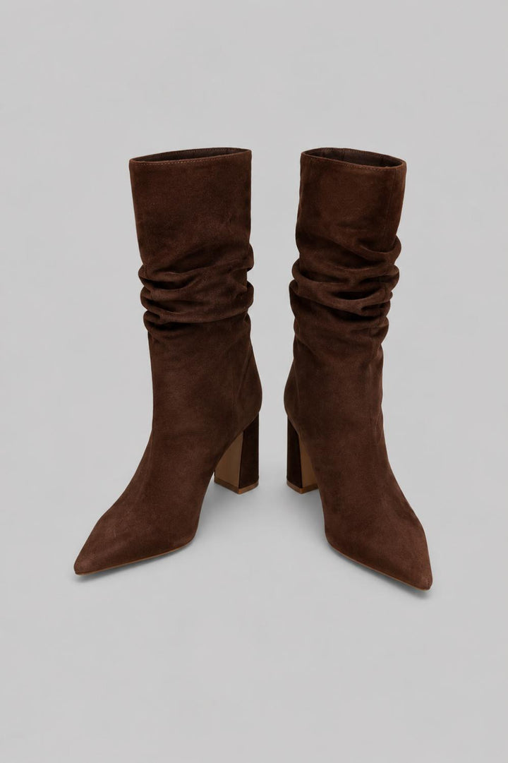 Women’s Harriet Suede Slouch Boots - Root Brown - 8.5 - Boots