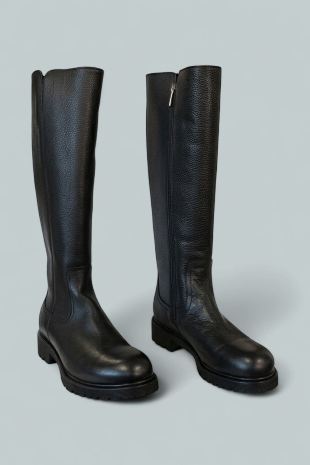 Women’s Harry Pebble Leather Tall Boots - Black - 8.5 - Boots