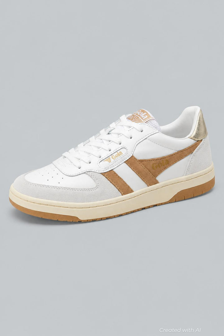 Women’s Hawk Sneakers - White/Light Caramel - 9.5 - Sneaker
