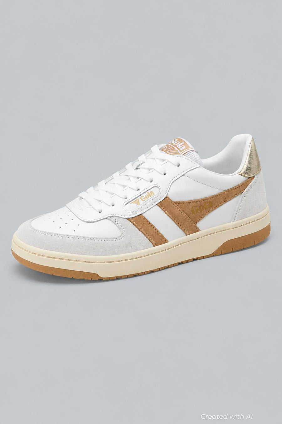 Women’s Hawk Sneakers - White/Light Caramel - 9.5 - Sneaker