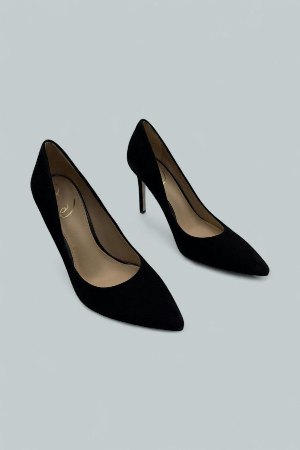 Women’s Hazel Leather Pumps - Black Suede - Stiletto