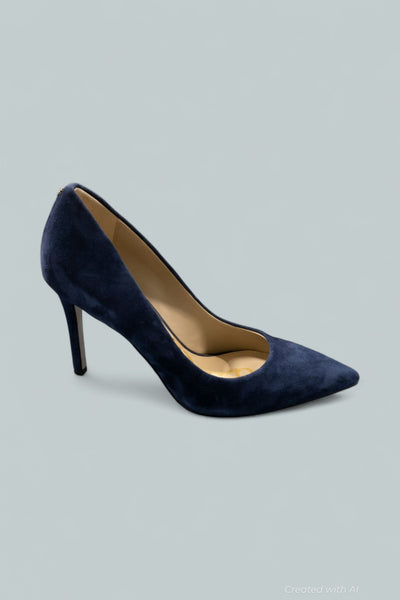 Women’s Hazel Leather Pumps - Navy Suede - Heels