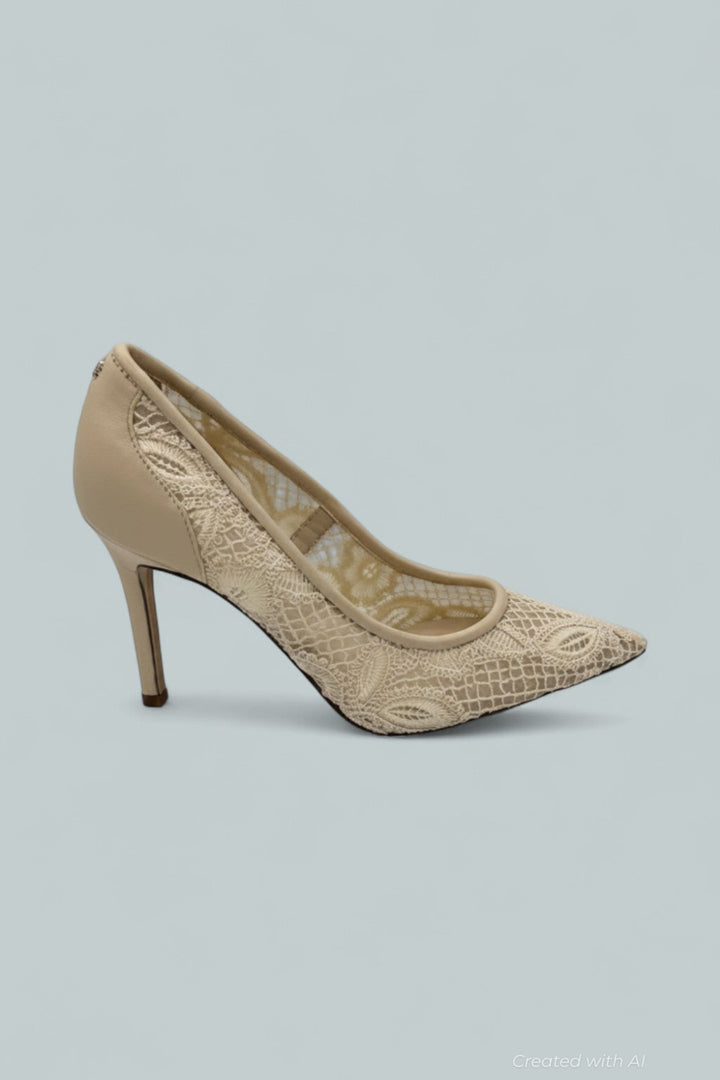 Women’s Hazel Mesh 3 Pointed Pumps - Warm Ivory - 6 - Sandal
