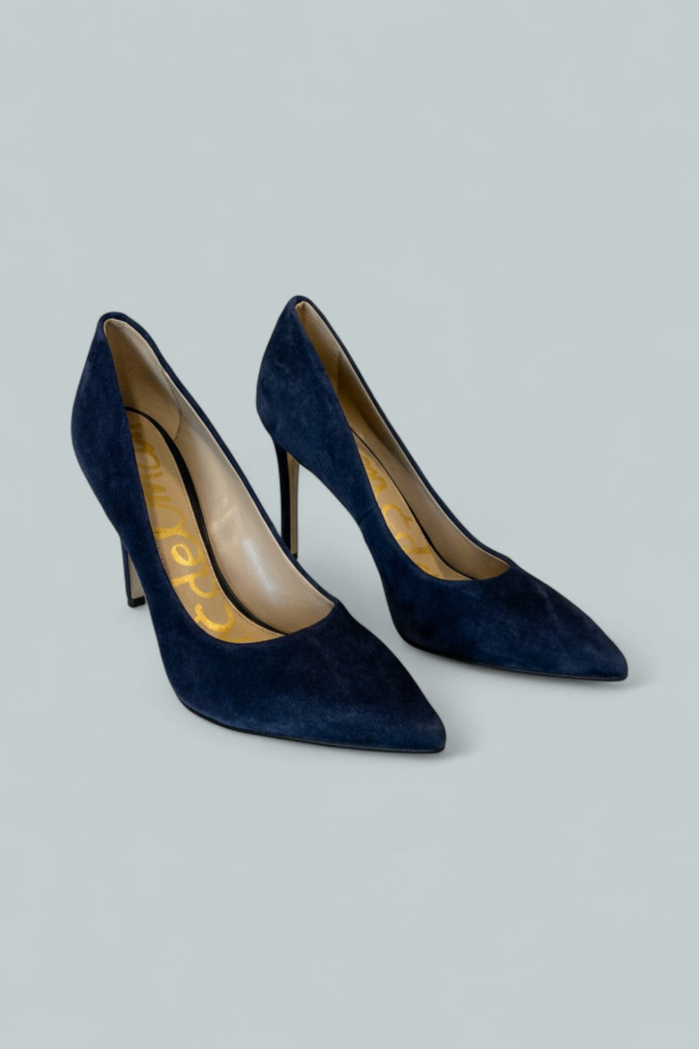 Women’s Hazel Pointed Toe High-Heel Pumps - Navy Suede - 7.5 - Sandal