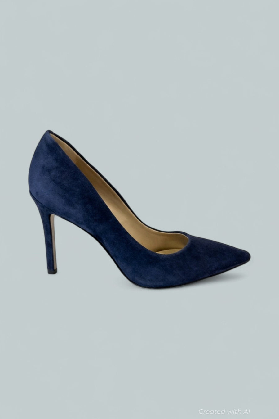 Women’s Hazel Pointed Toe High-Heel Pumps - Navy Suede - 7.5 - Sandal