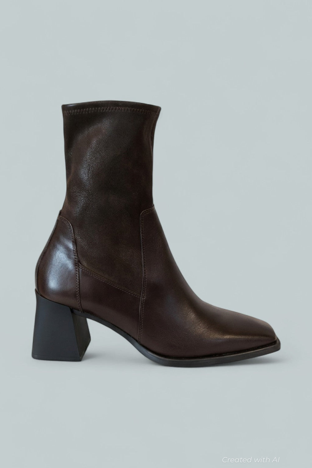 Women’s Hedda Square Toe Ankle Boots - Chocolate - 9 US / 39 EU - Bootie