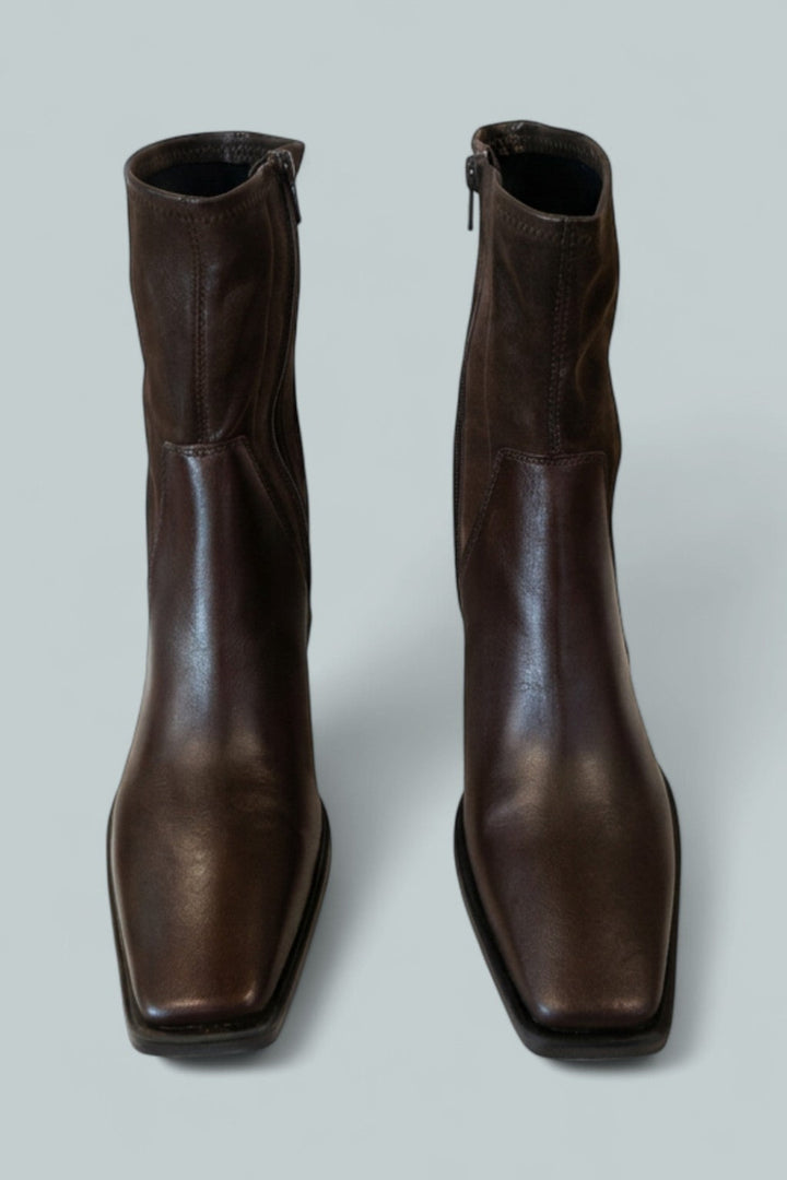 Women’s Hedda Square Toe Ankle Boots - Chocolate - 9 US / 39 EU - Bootie