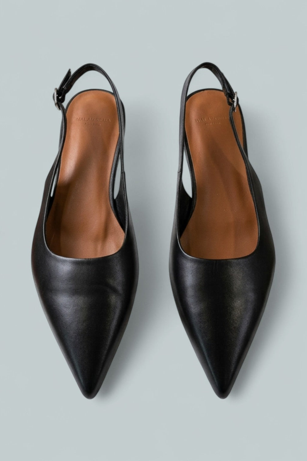 Women’s Hermine Pointed Toe Slingback Flats - Black - 10 US / 40 EU - Slingback