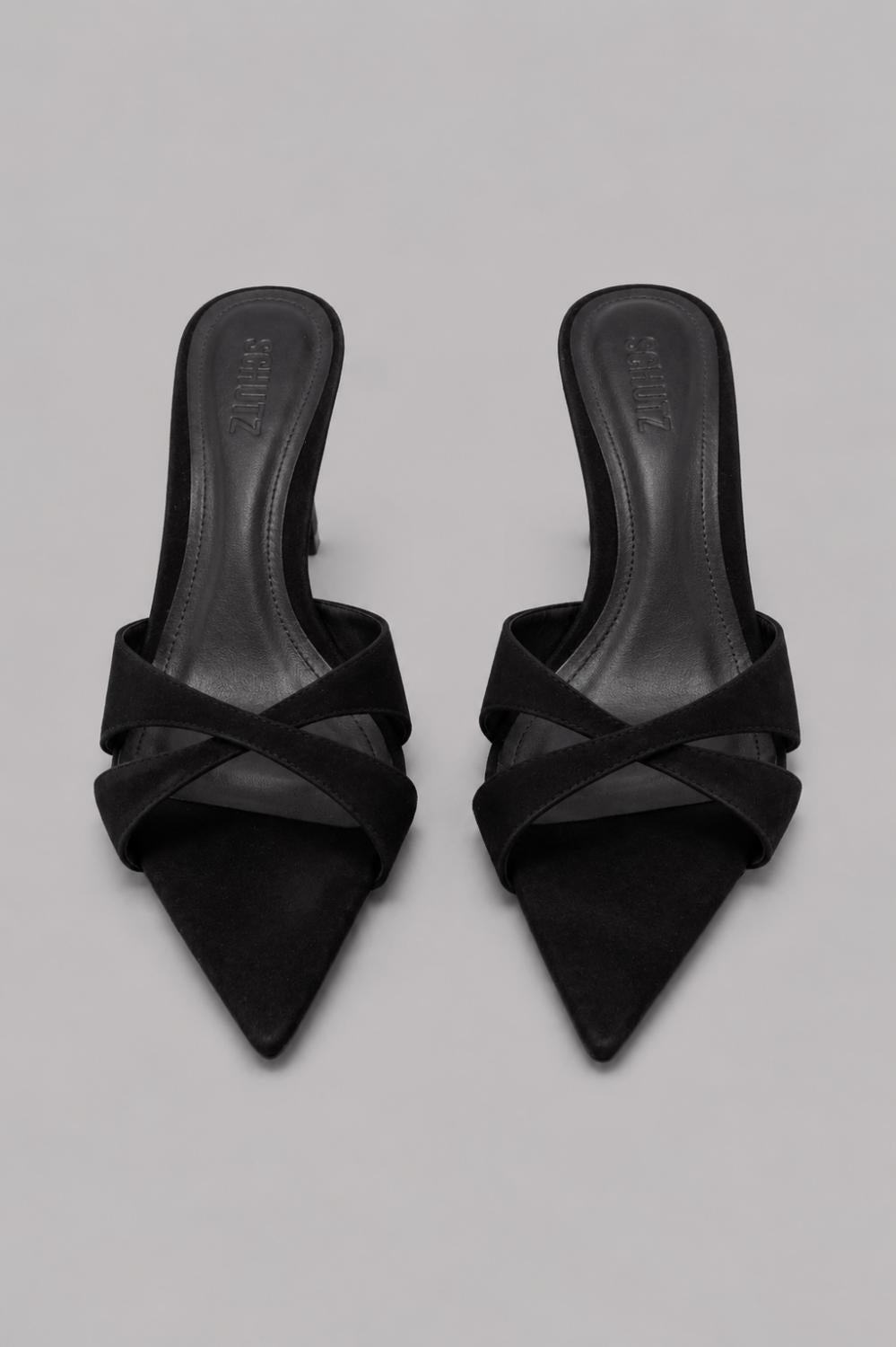 Women’s Hilda Leaf Mule Sandals - Black - 8 - Mules
