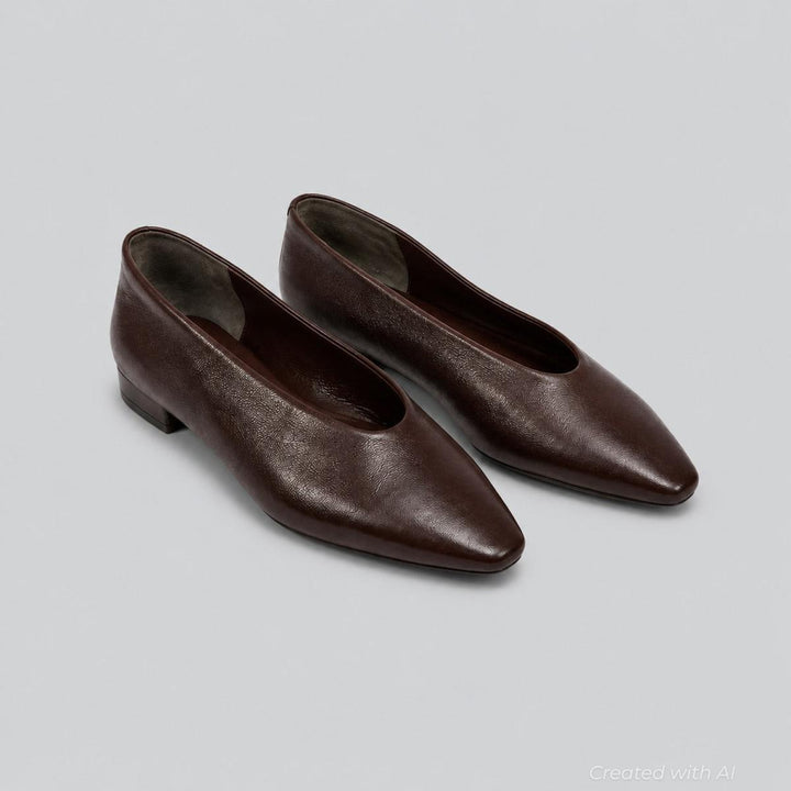 Women’s Hinted Flats - Coffee Crinkle - 9 - Flats