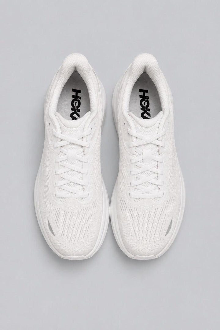 Women’s HOKA Bondi 9 Running Shoes - White/White - 7.5 - Sneaker