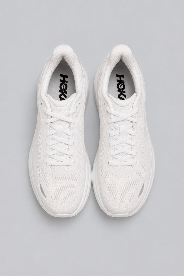 Women’s HOKA Bondi 9 Running Shoes - White/White - 7.5 - Sneaker