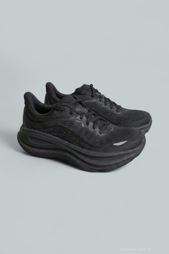 Women’s HOKA Bondi Running Shoes - Black/Black - 7 - Sneaker