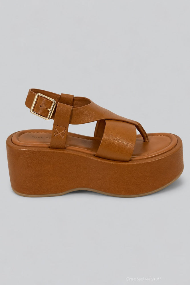 Women’s Hold Platform Sandals - Cognac - Sandals