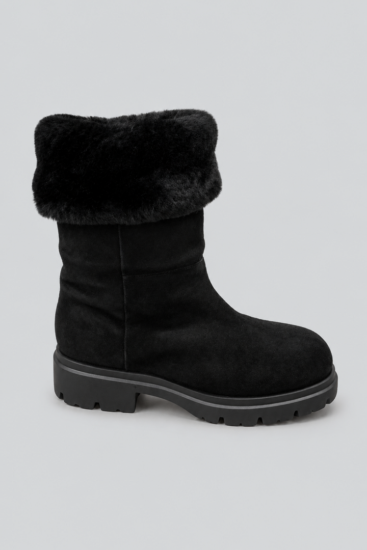 Women’s Hudson Shearling Booties - Black - 105 - Bootie