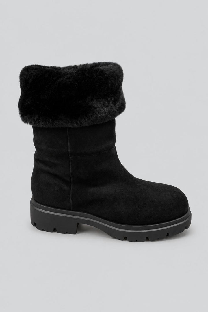 Women’s Hudson Shearling Booties - Black - 105 - Bootie