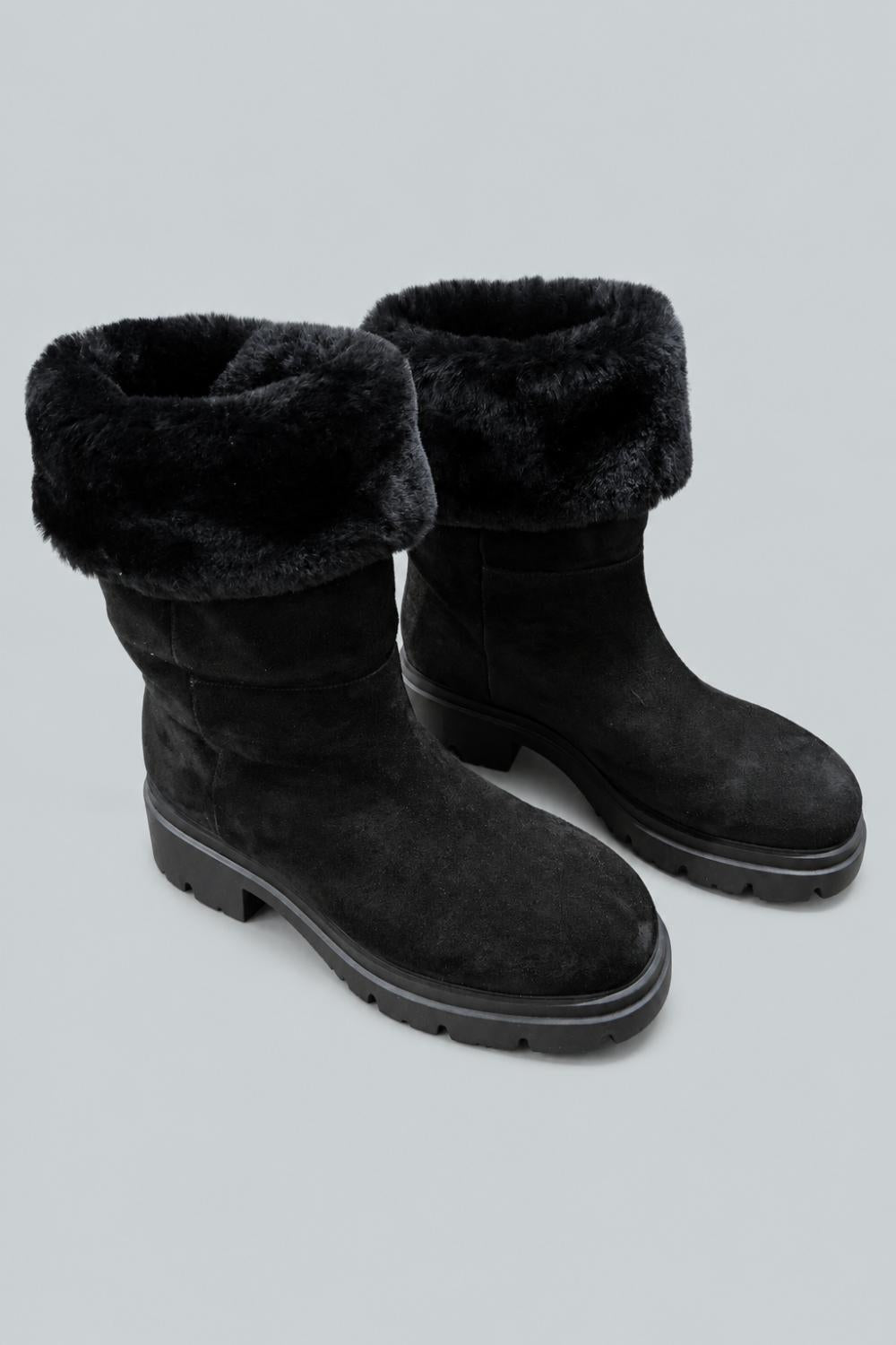Women’s Hudson Shearling Booties - Black - 105 - Bootie