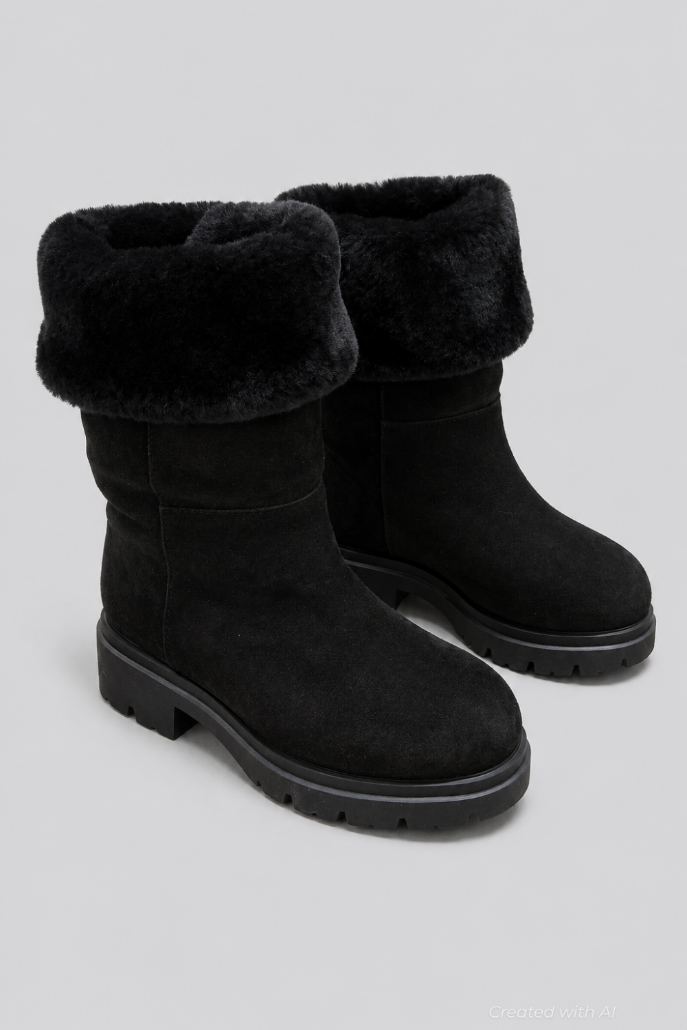 Women’s Hudson Shearling Booties - Black - 105 - Bootie