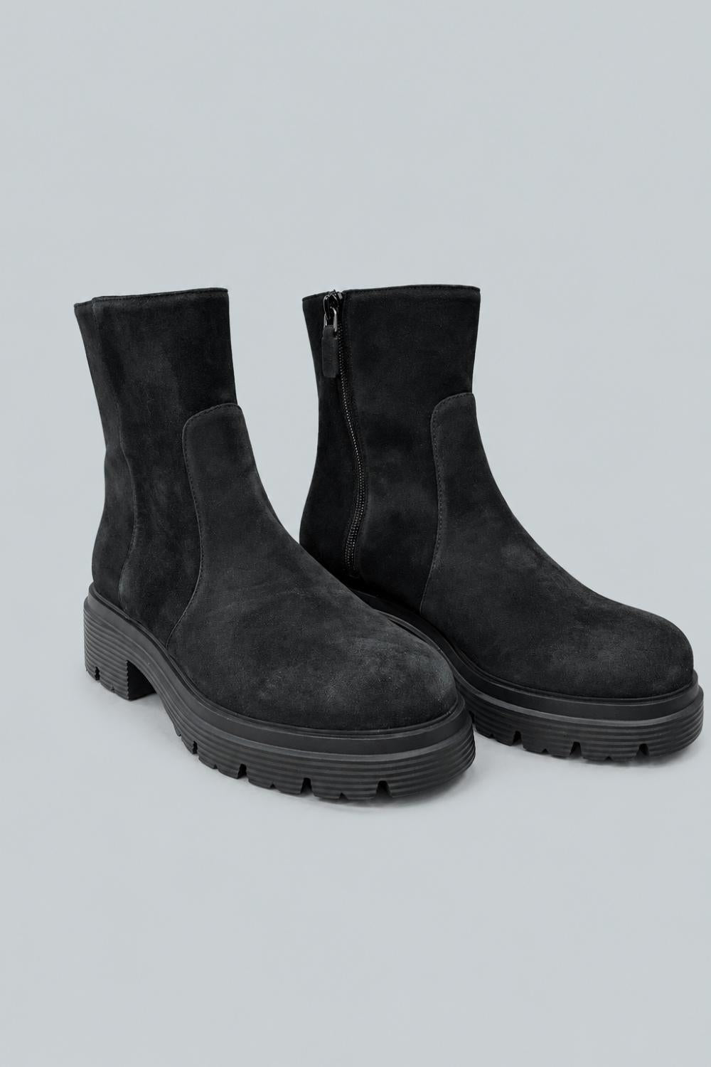 Women’s Husdon Lite Zip Booties - Black Suede - 9 - Bootie