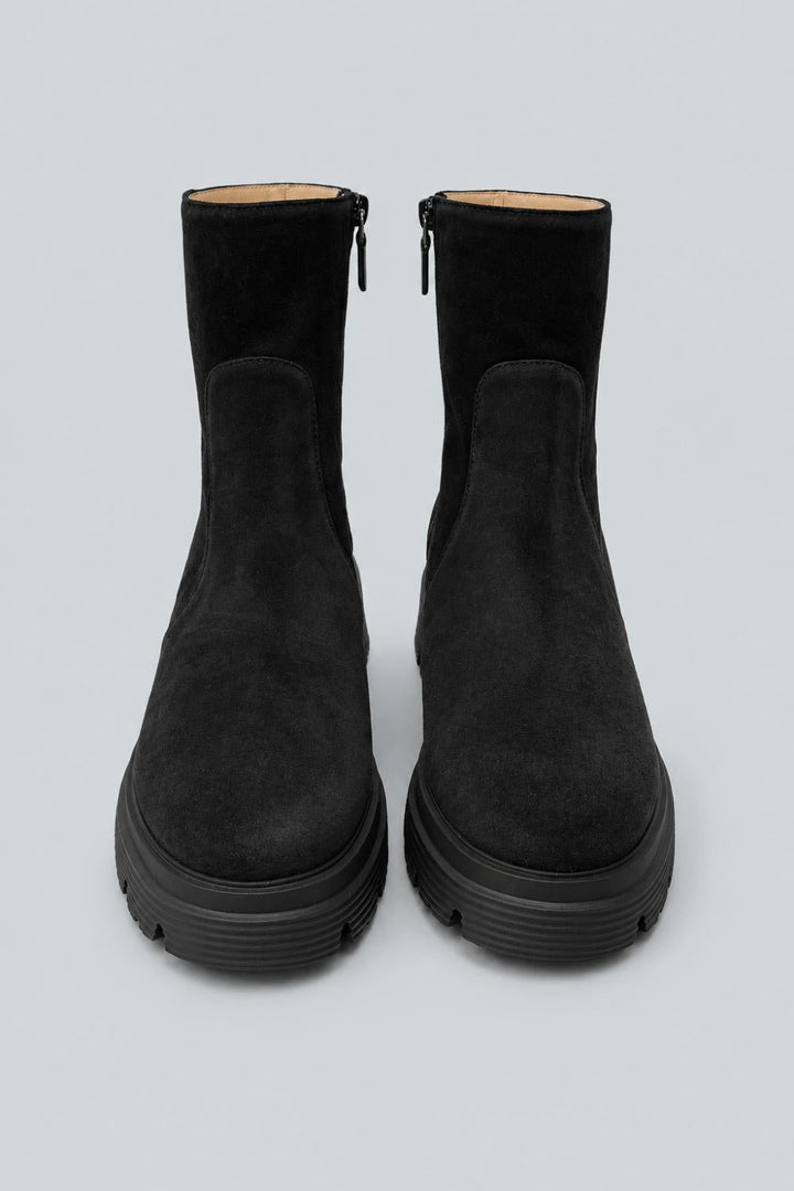 Women’s Husdon Lite Zip Booties - Black Suede - 9 - Bootie