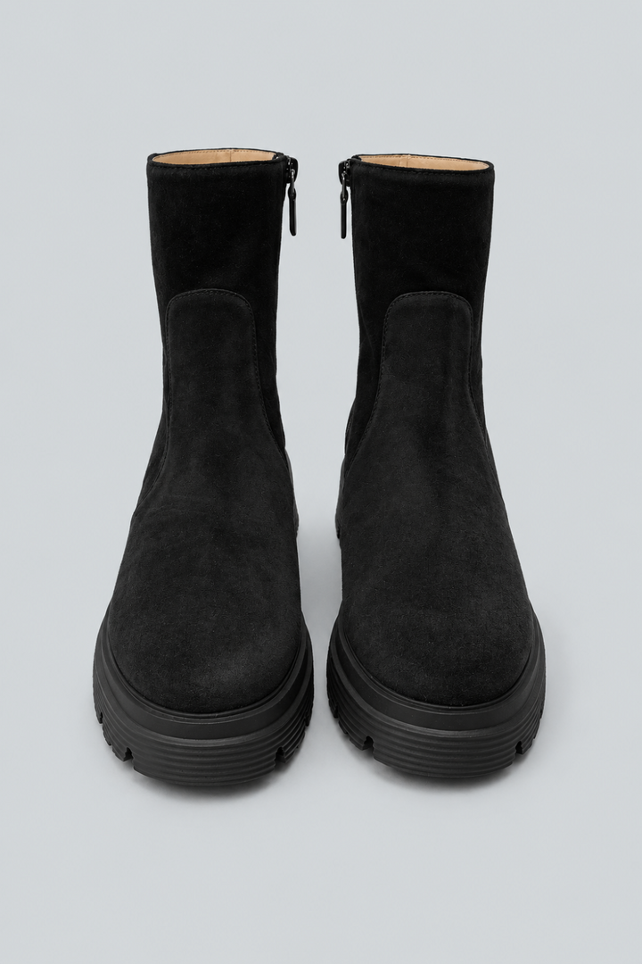 Women’s Husdon Lite Zip Booties - Black Suede - 9 - Bootie