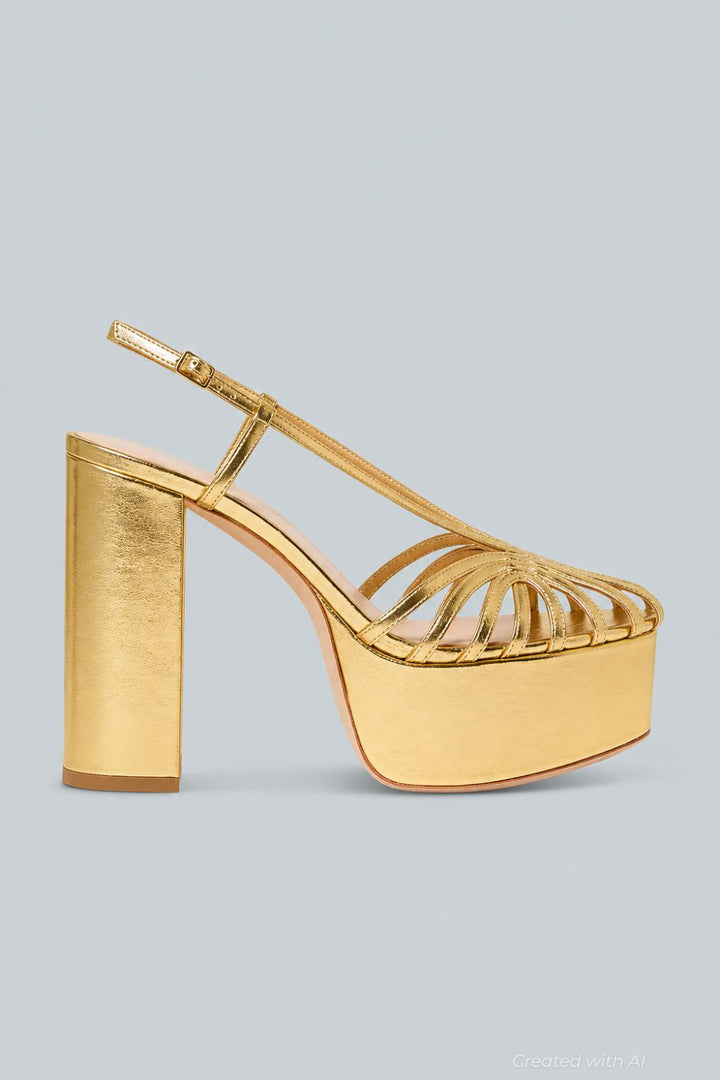 Women’s Isabella Platform Sandals - Gold - 8 - Sandals
