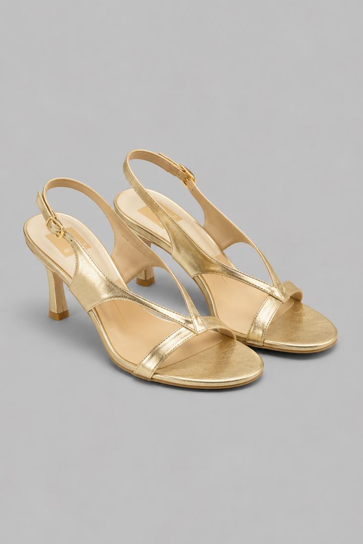 Women’s Izela Slingback Sandals - Gold Leather - 7 - Slingback