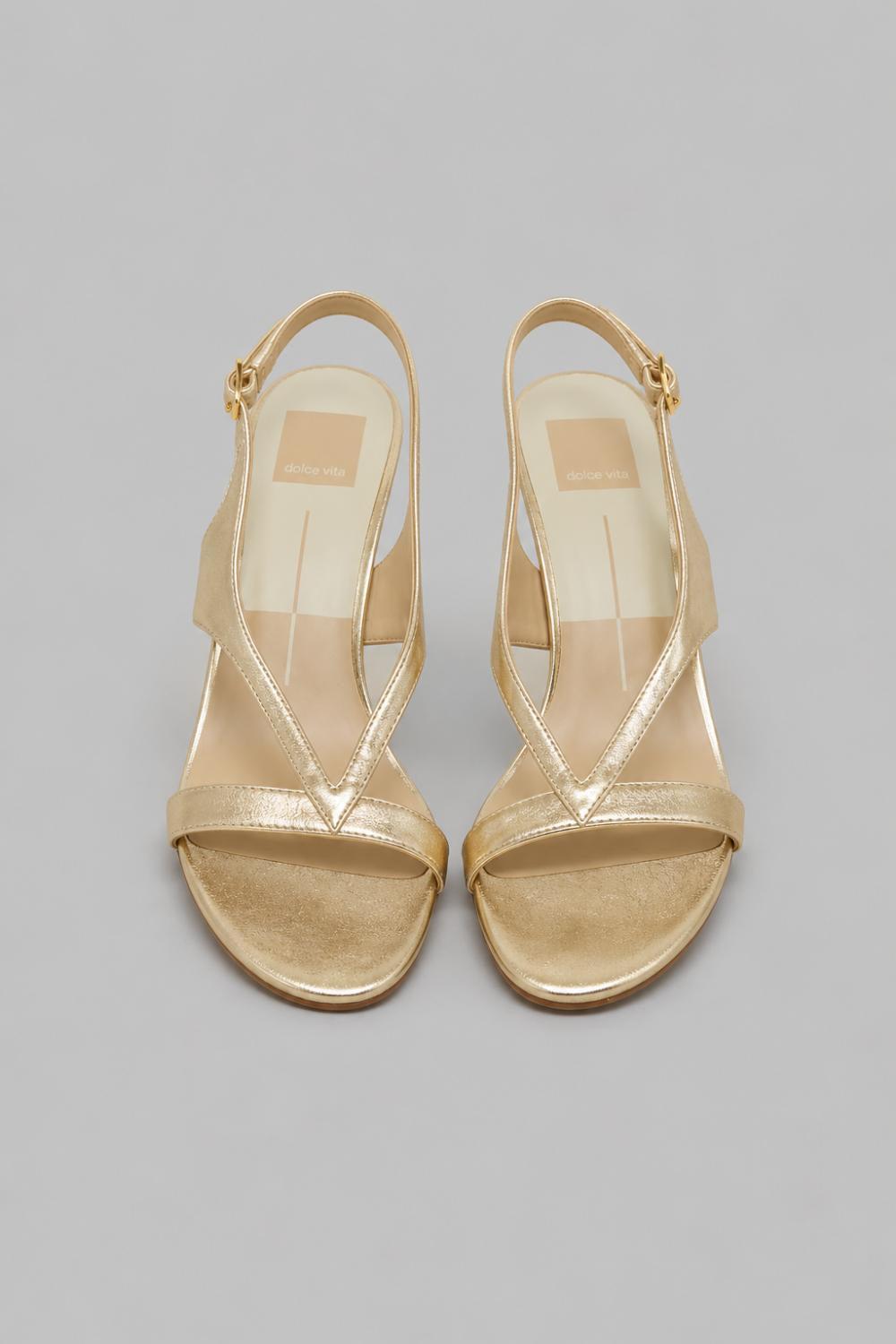 Women’s Izela Slingback Sandals - Gold Leather - 7 - Slingback