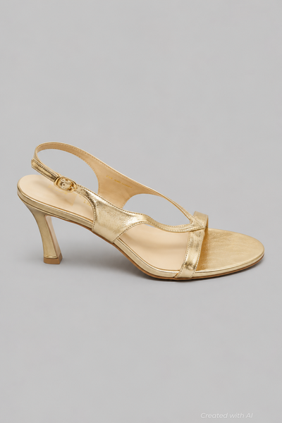 Women’s Izela Slingback Sandals - Gold Leather - 7 - Slingback
