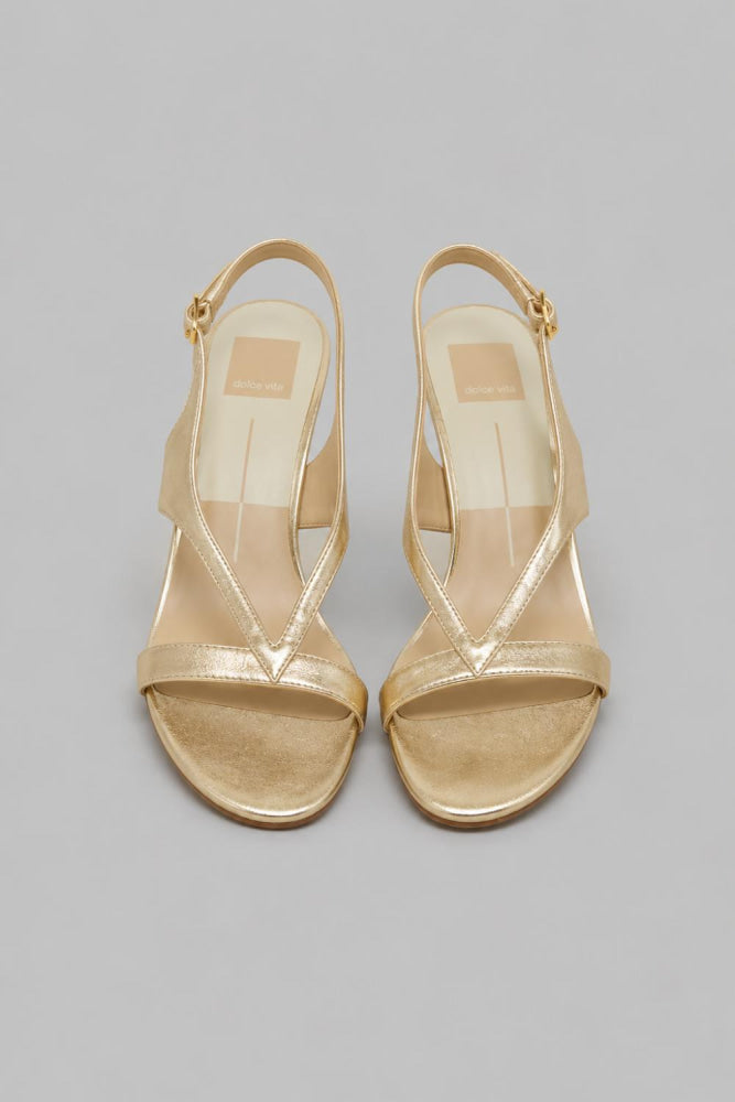 Women’s Izela Slingback Sandals - Gold Leather - 7 - Slingback