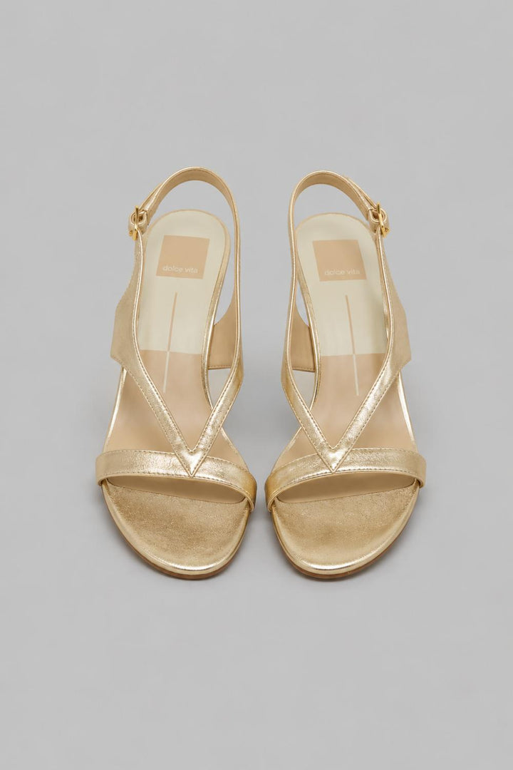 Women’s Izela Slingback Sandals - Gold Leather - 7 - Slingback