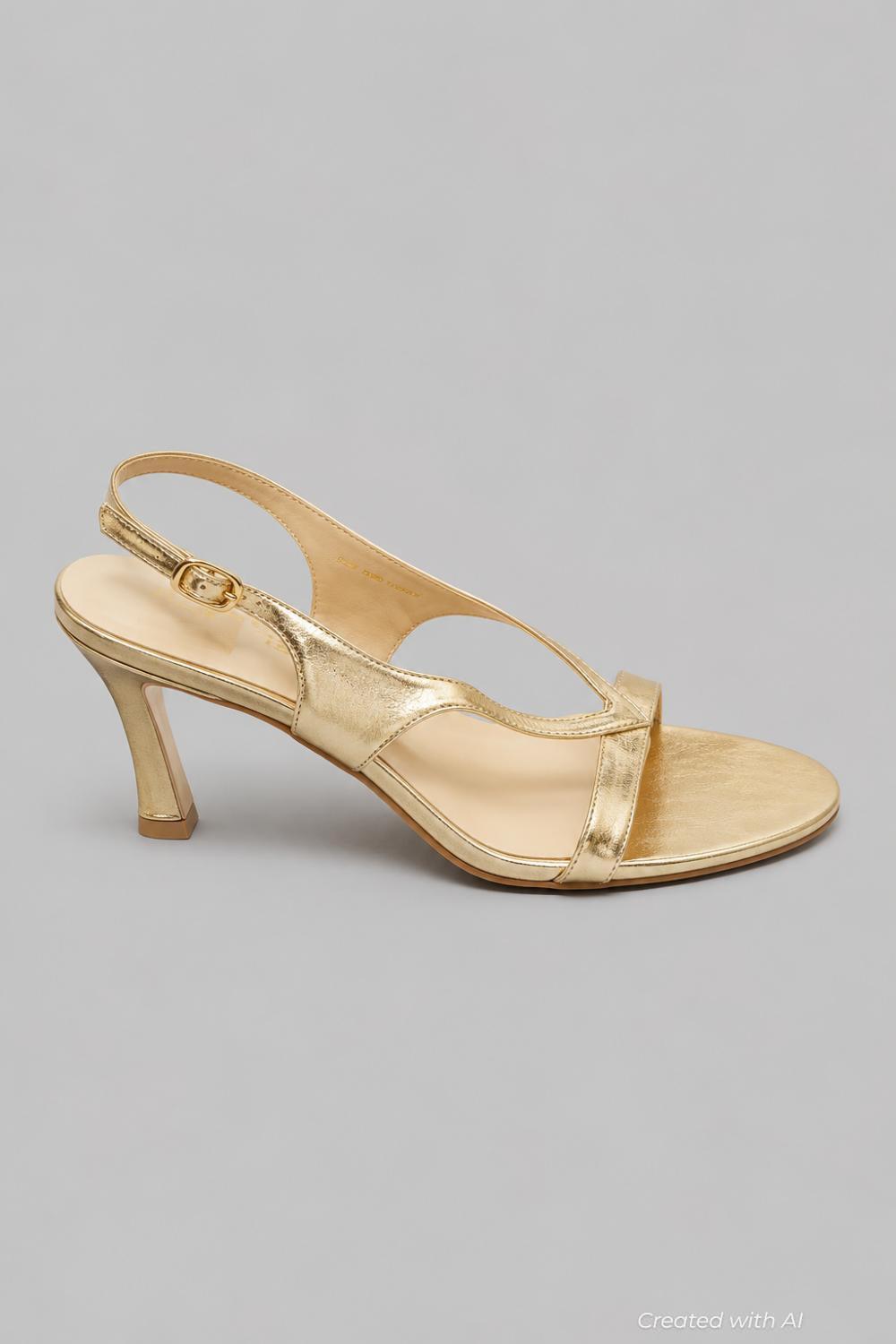Women’s Izela Slingback Sandals - Gold Leather - 7 - Slingback