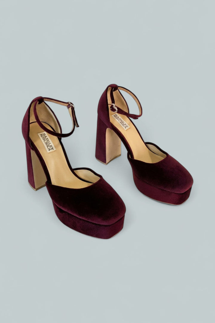 Women’s Jayda Platform Pumps - Wine Velvet - Heels