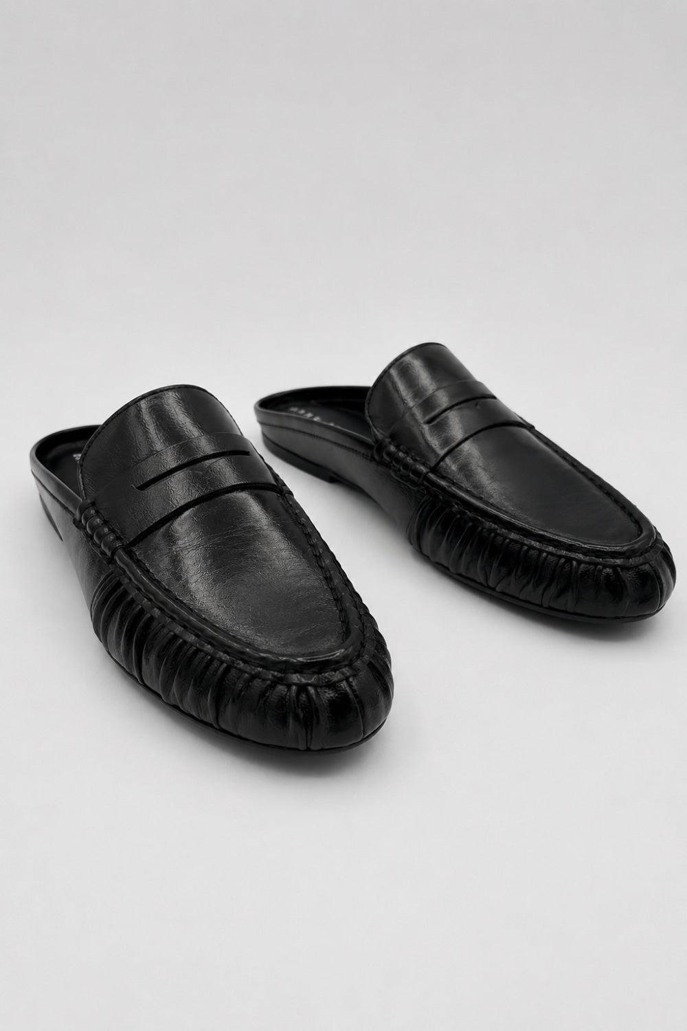 Women’s Jaynie Leather Mules - Black - Slip-On