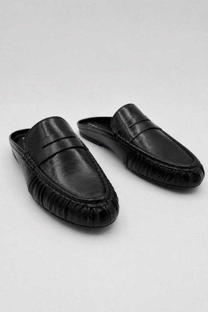 Women’s Jaynie Leather Mules - Black - Slip-On