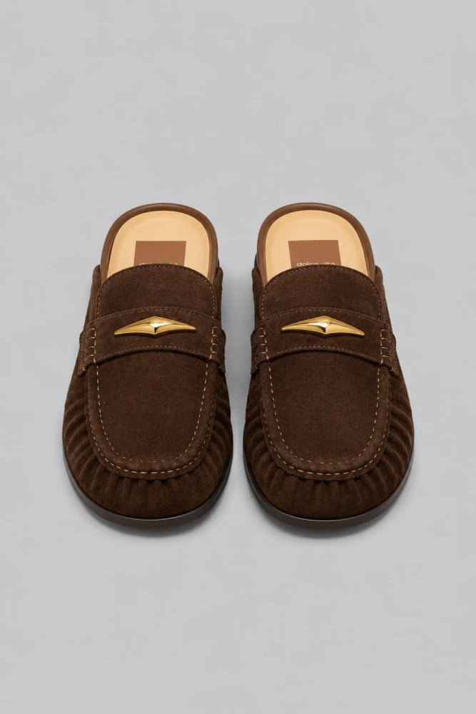 Women’s Jodero Loafer Mules - Dark Brown Suede - 7.5 - Mules