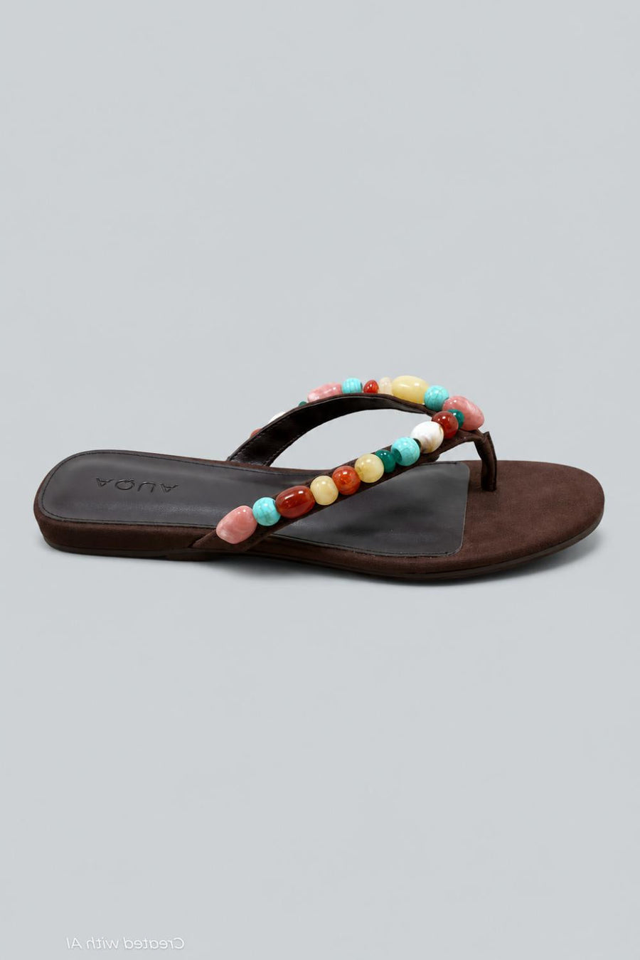 Women’s Jules Embellished Thong Sandals Exclusive - Brown Suede - Sandal