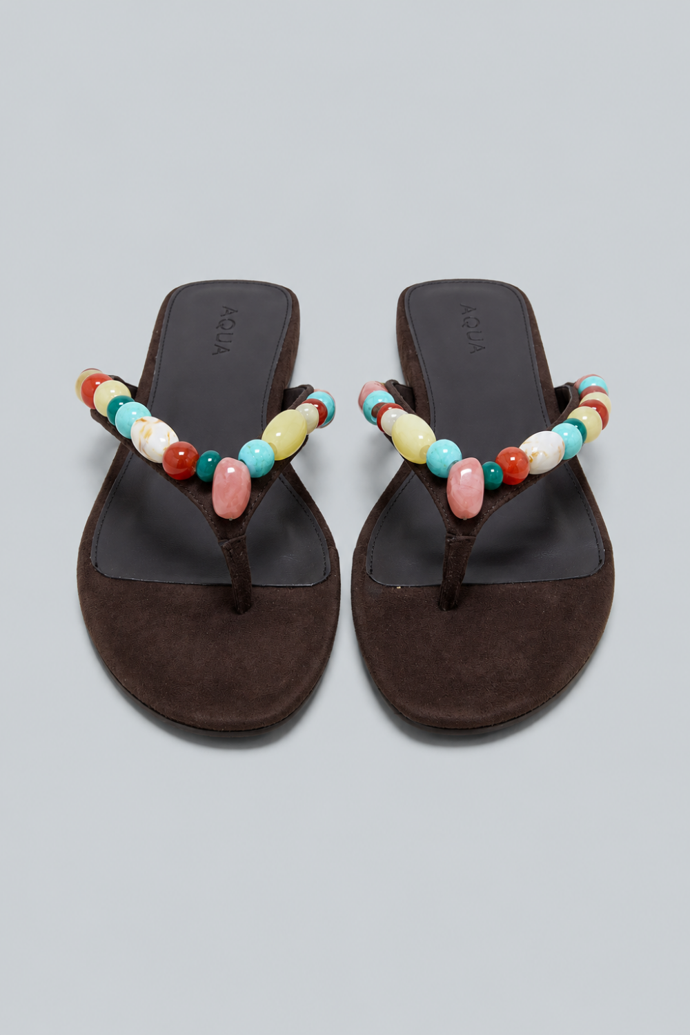 Women’s Jules Embellished Thong Sandals Exclusive - Brown Suede - Sandal