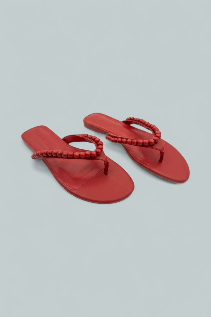 Women’s Jules Embellished Thong Sandals - Red - 11 - Flip Flop